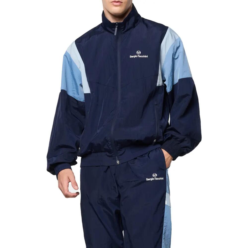 Sergio Tacchini Angolo Water Resistant Track Jacket in Maritime Blue Cover