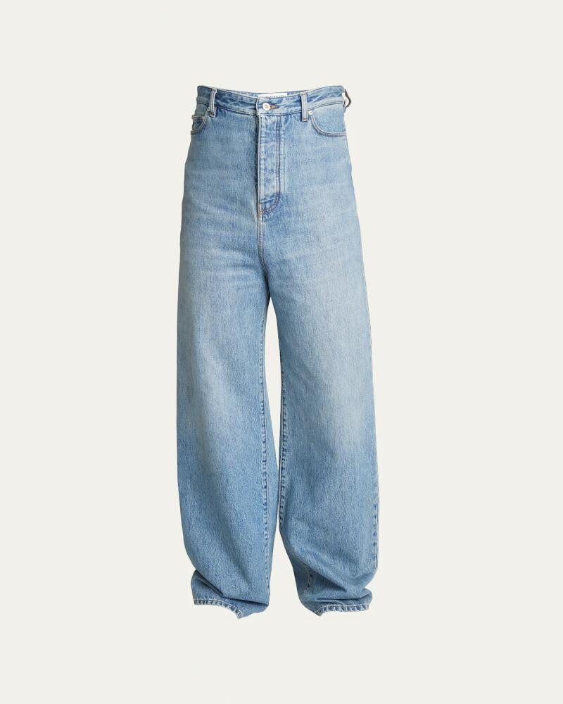 Loewe Men's Wide-Leg Denim Jeans Cover