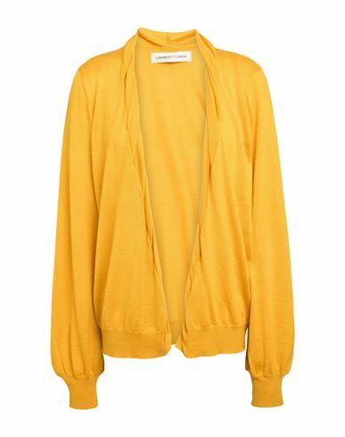 Lamberto Losani Woman Cardigan Ocher Cashmere, Silk Cover