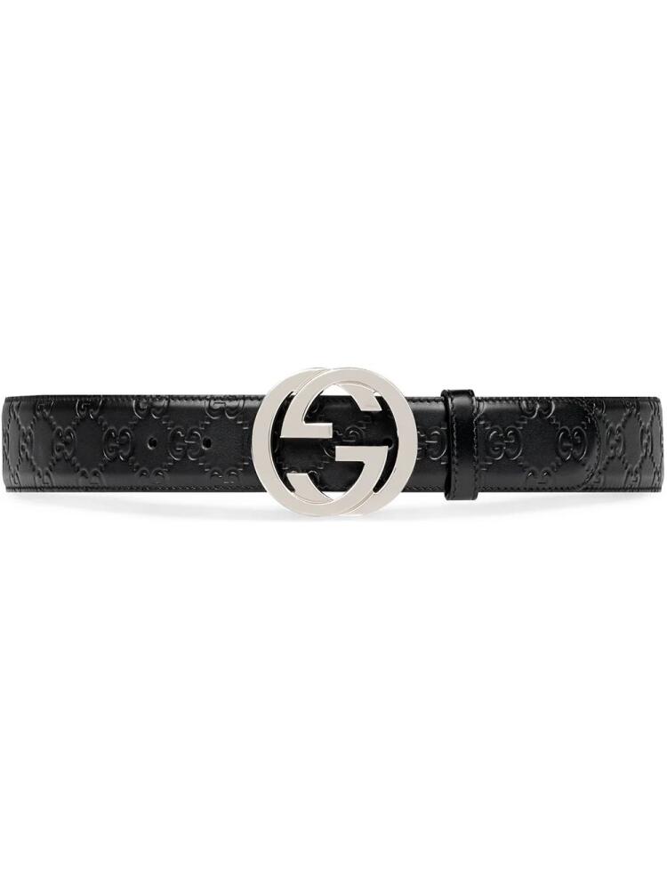 Gucci G buckle leather belt - Black Cover