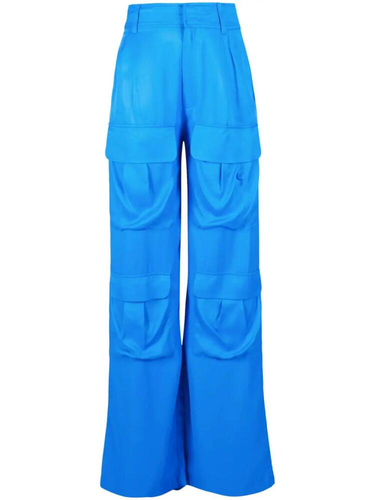 Equipment satin cargo-pocket trousers - Blue Cover