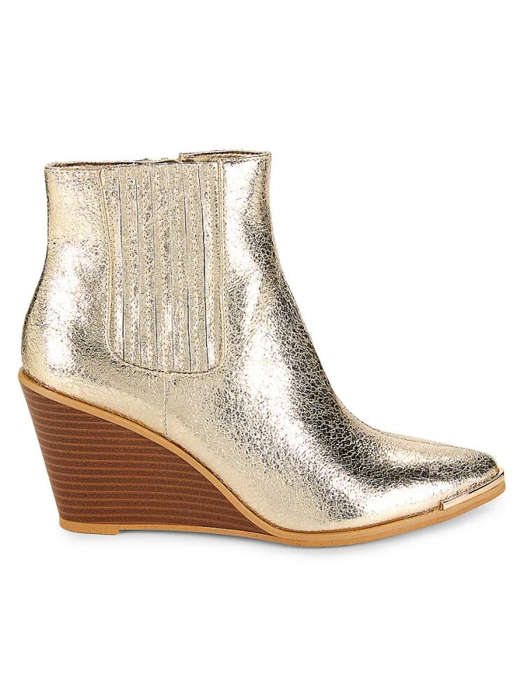 BCBGeneration Women's Jacksin Wedge Ankle Chelsea Boots - Gold Cover