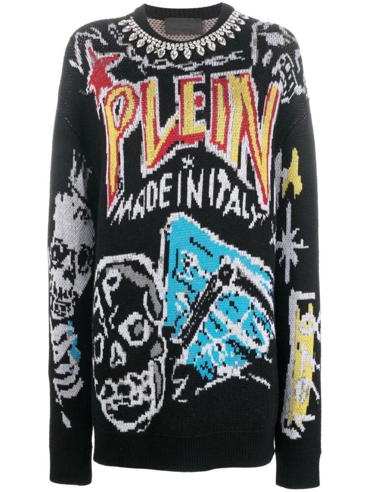 Philipp Plein grafitti-print sweatshirt - Black Cover