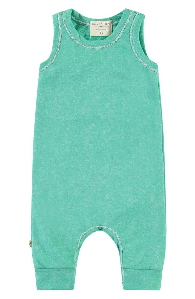 PAIGELAUREN French Terry Romper in Green Cover