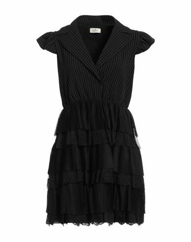 Rebel Queen Woman Mini dress Black Polyamide, Cotton, Polyester, Viscose, Elastane Cover