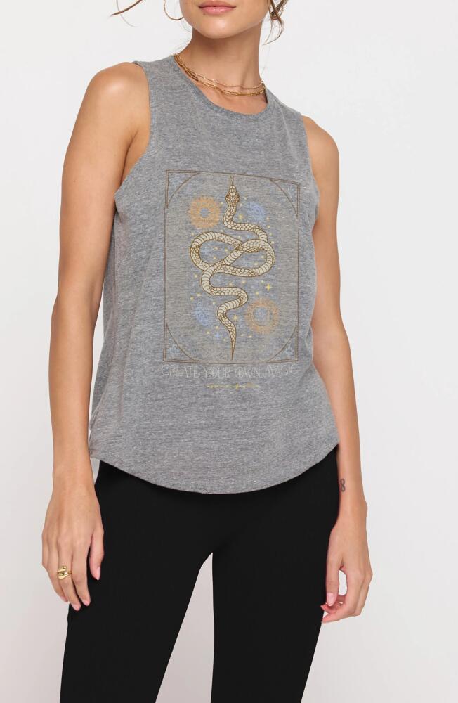 Spiritual Gangster Magic Jade Cotton Blend Muscle Tank in Heather Grey Cover