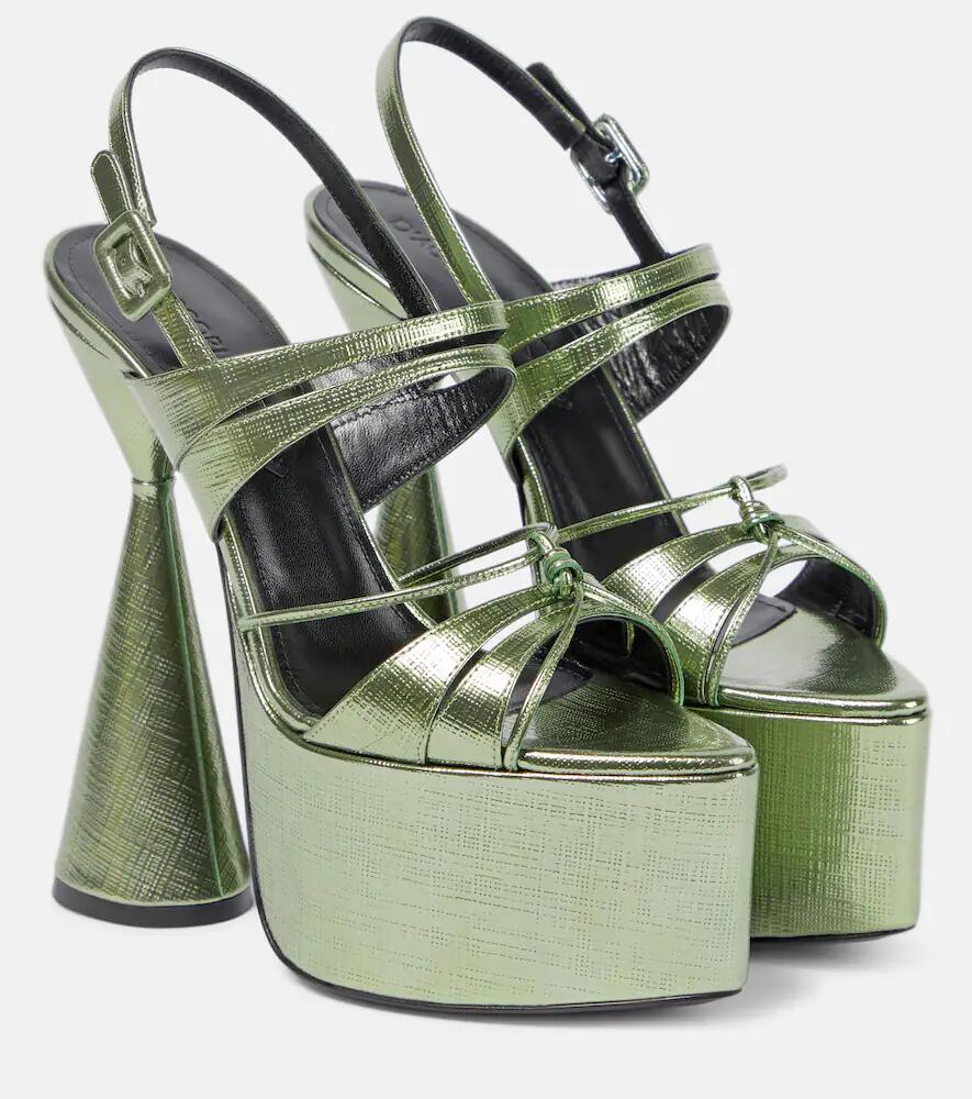 D'Accori Belle metallic leather platform sandals Cover