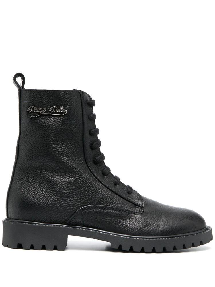 Philipp Plein lace-up leather boots - Black Cover