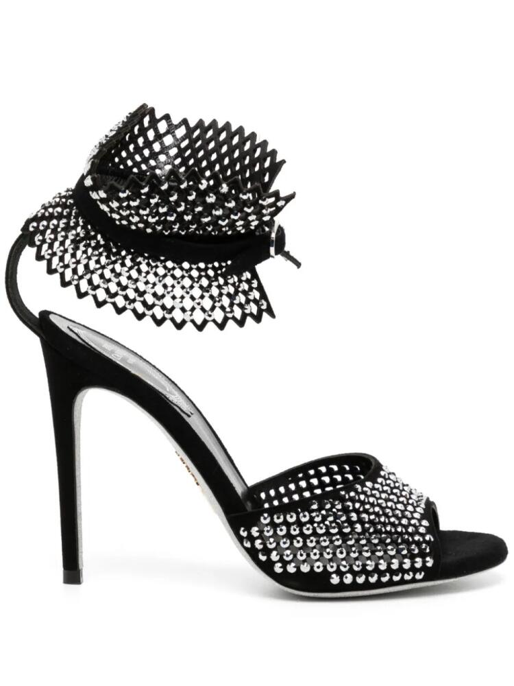 René Caovilla 110mm crystal-embellished sandals - Black Cover