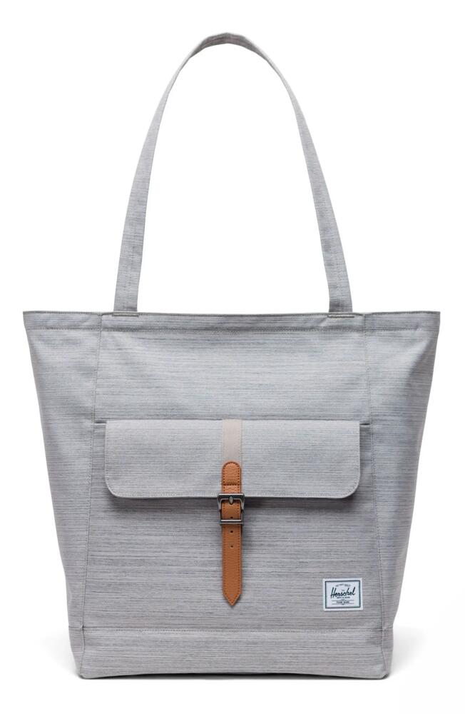 Herschel Supply Co. Retreat Recycled Polyester Tote in Light Grey Crosshatch Cover