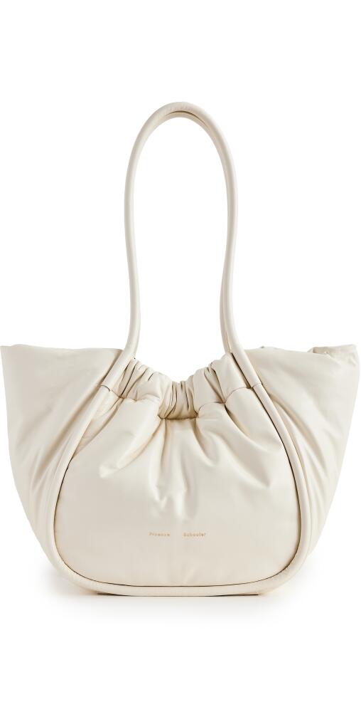 Proenza Schouler Large Puffy Nappa Ruched Tote Ivory Cover