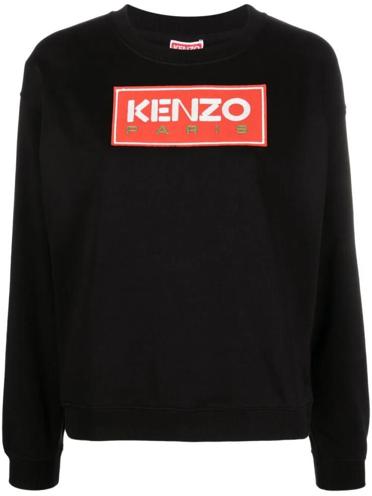 Kenzo logo patch crew-neck sweatshirt - Black Cover