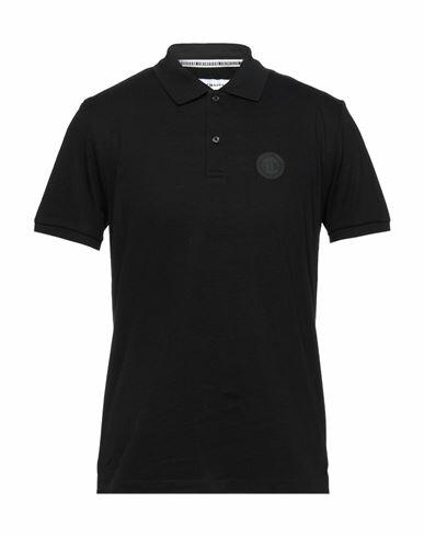 Bikkembergs Man Polo shirt Black Cotton Cover