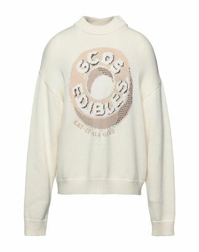 Gcds Man Sweater Ivory Wool, Acrylic Cover