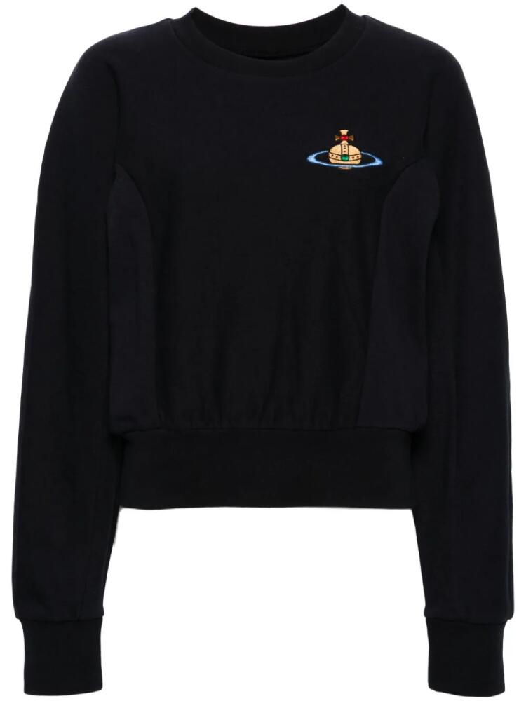 Vivienne Westwood Orb-embroidered cotton sweatshirt - Blue Cover