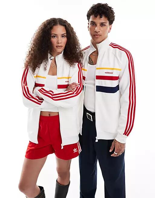 adidas Originals unisex track top in white Cover