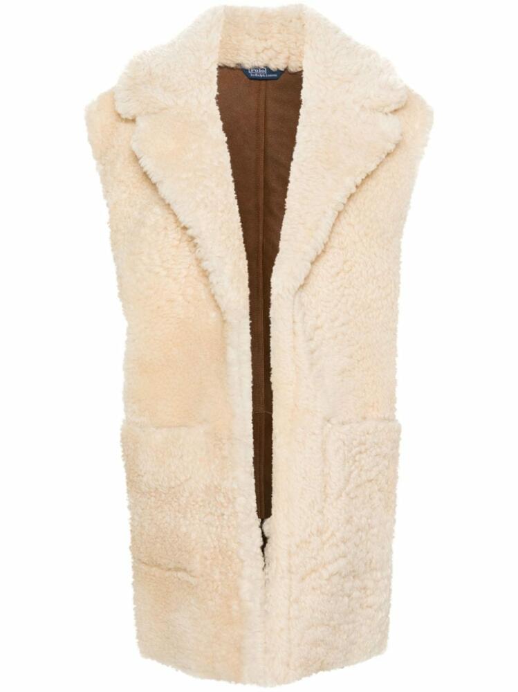 Polo Ralph Lauren reversible shearling sleeveless coat - Brown Cover