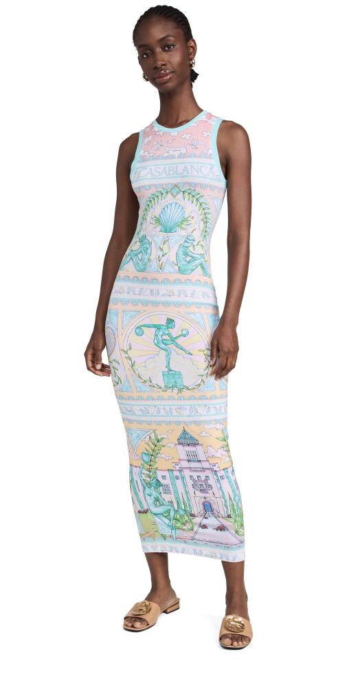 Casablanca Vase Printed Midi Tank Dress Vase Cover