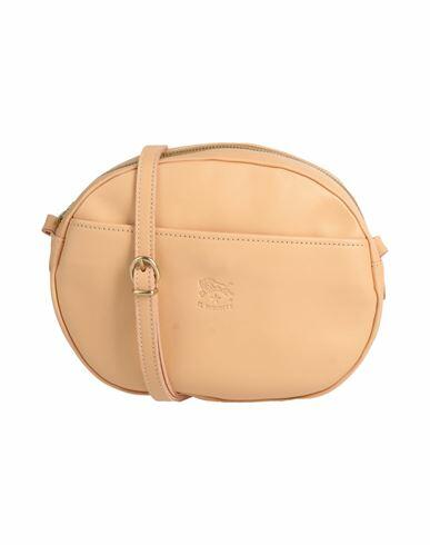 Il Bisonte Woman Cross-body bag Beige Leather Cover