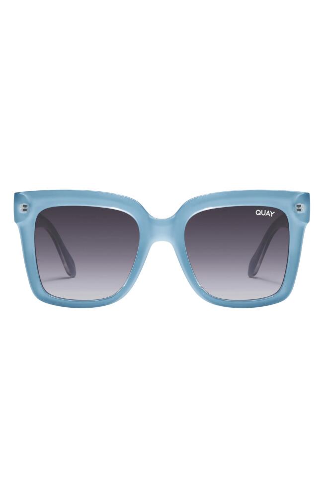 QUAY Icy 47mm Gradient Square Sunglasses in Blue/Smoke Gradient Cover