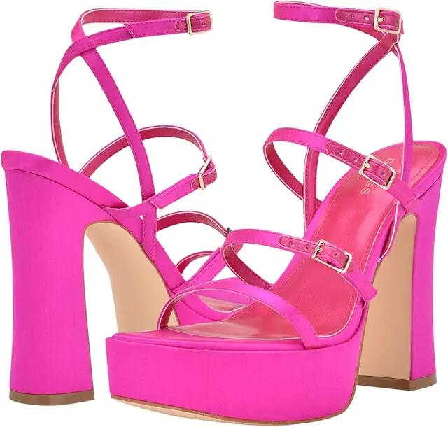 GUESS Yenna (Dark Pink Satin) Women's Sandals Cover