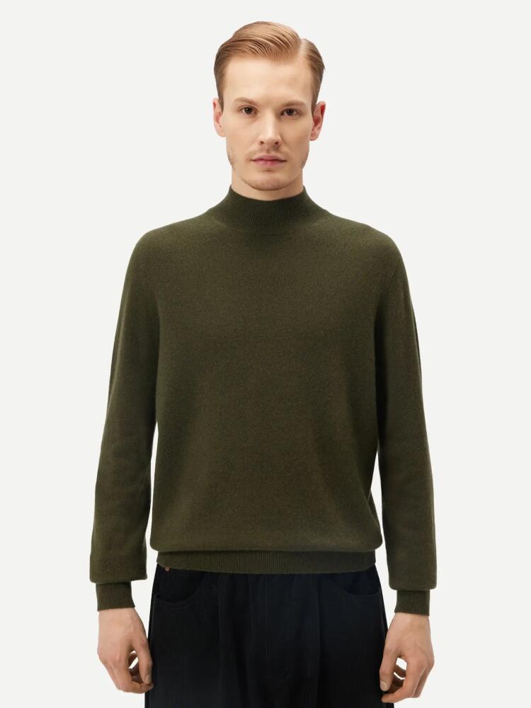 Gobi Cashmere High Neck Sweater in Capulet Olive Cover