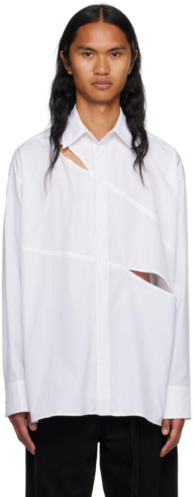 LGN Louis Gabriel Nouchi White Slashed Shirt Cover