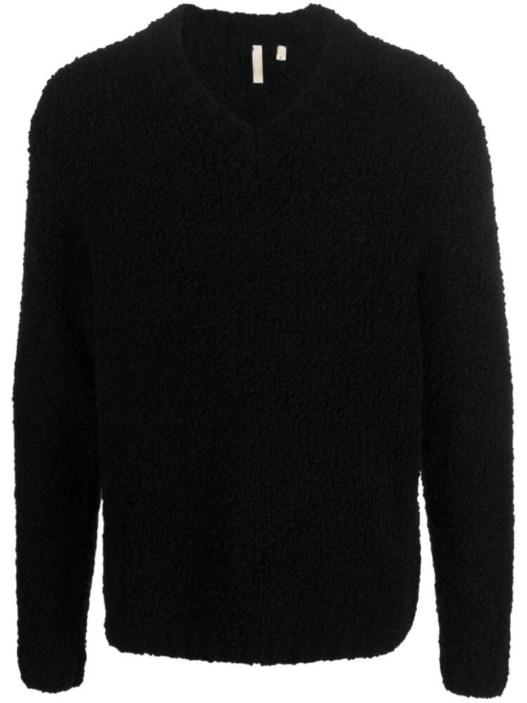 Sunflower merino wool-blend V-neck jumper - Black Cover