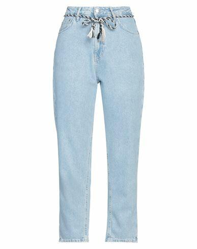 Haikure Woman Jeans Blue Cotton, Lyocell Cover