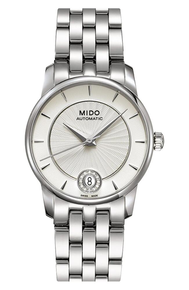 MIDO Baroncelli Diamond Automatic Bracelet Watch, 33mm in Silver Cover