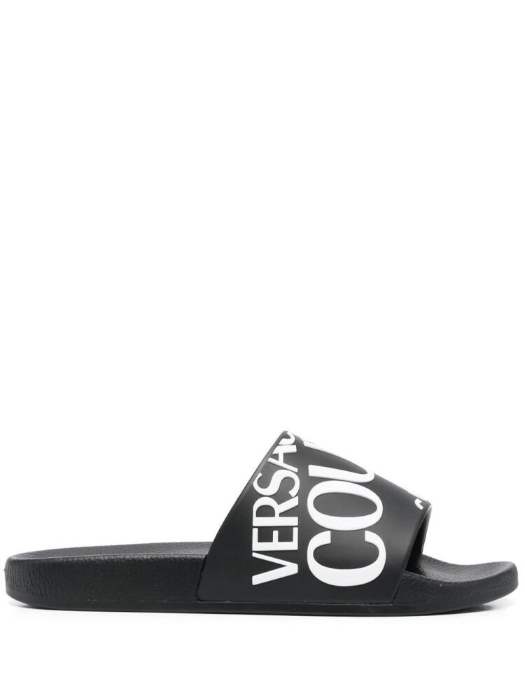 Versace Jeans Couture logo-print slides - Black Cover