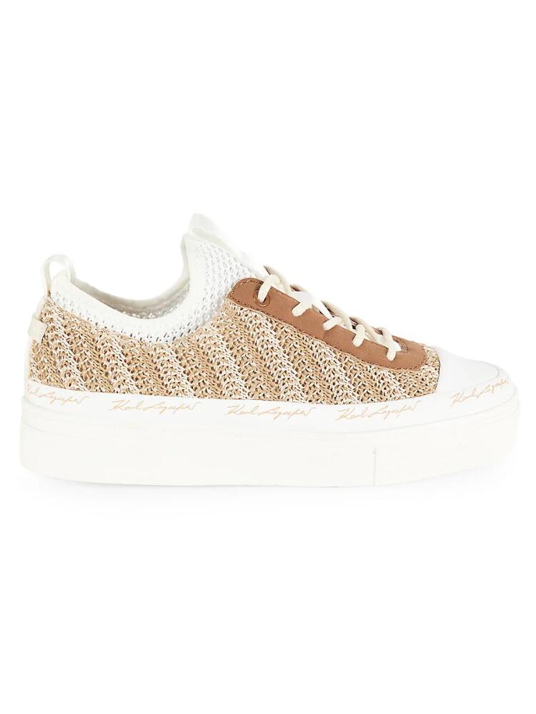 Karl Lagerfeld Paris Women's Cona Low Top Platform Sneakers - Natural Cream Cover