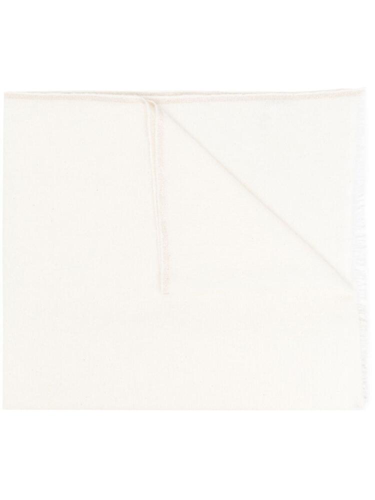 Brunello Cucinelli metallic trim scarf - White Cover