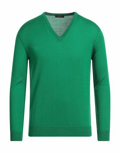 Aragona Man Sweater Green Wool Cover