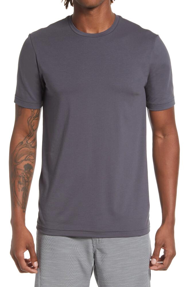 TravisMathew The Crew Performance T-Shirt in Grey Pinstripe Cover