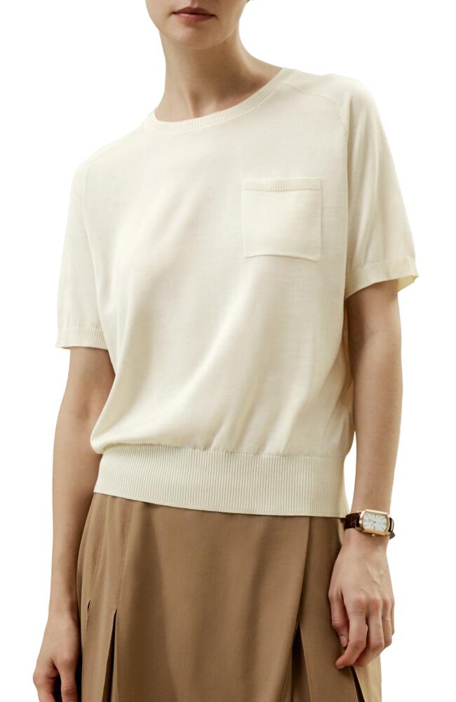 Lilysilk Basic Silk Crewneck T-shirt in White Cover