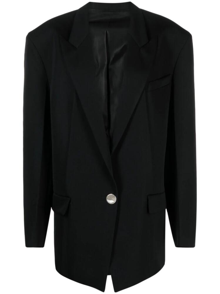 The Attico Glen virgin-wool blazer - Black Cover