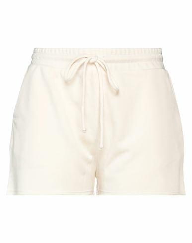 Lanston Woman Shorts & Bermuda Shorts Ivory Cotton, Tencel Cover