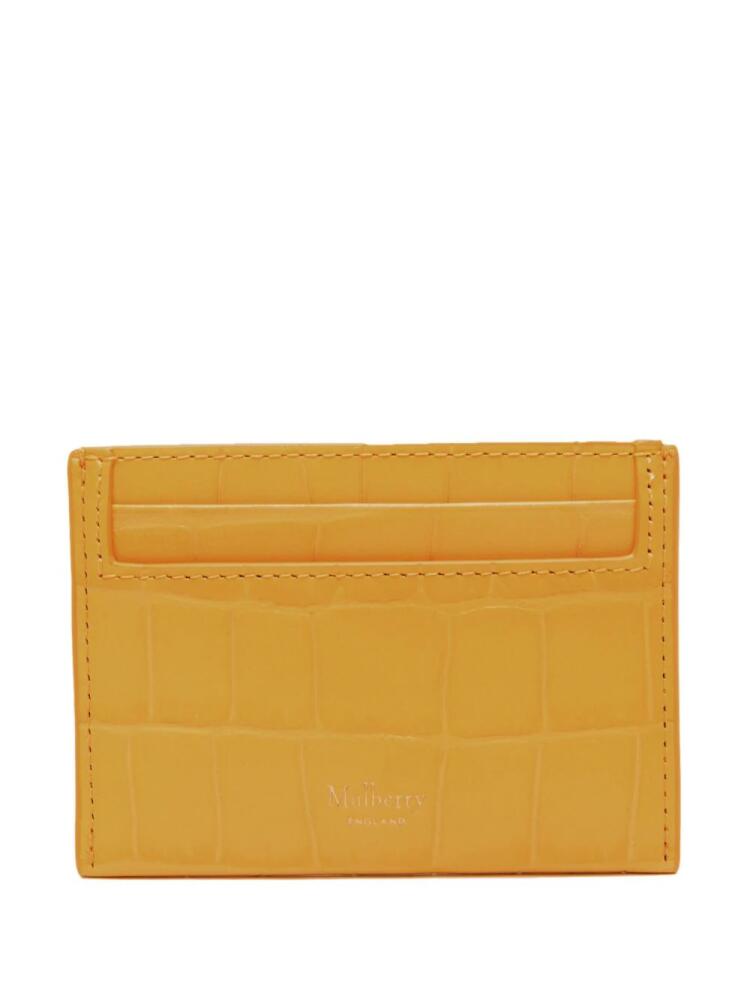 Mulberry crocodile-effect leather cardholder - Yellow Cover