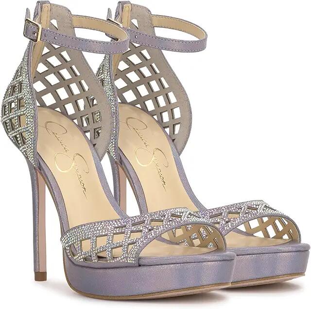 Jessica Simpson Herora Embellished Platform Sandals (Irridescent) High Heels Cover