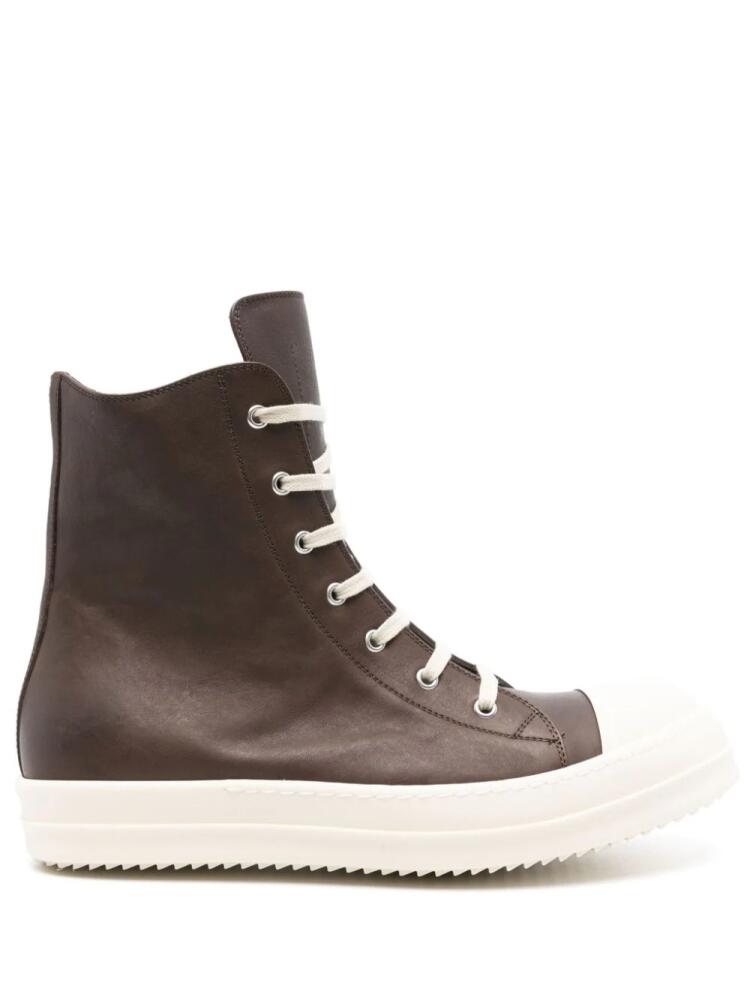 Rick Owens leather sneakers - Brown Cover