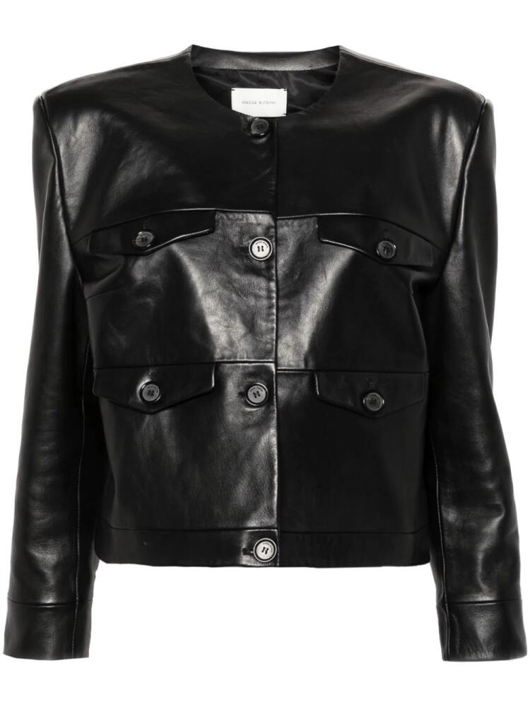 Magda Butrym leather jacket - Black Cover