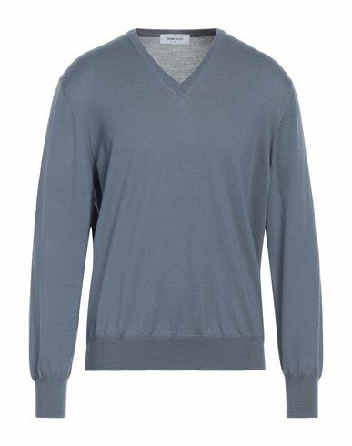 Gran Sasso Man Sweater Pastel blue Virgin Wool Cover