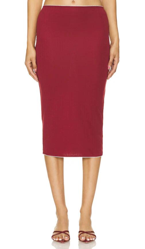 LOBA Rocio Midi Skirt in Rust Cover