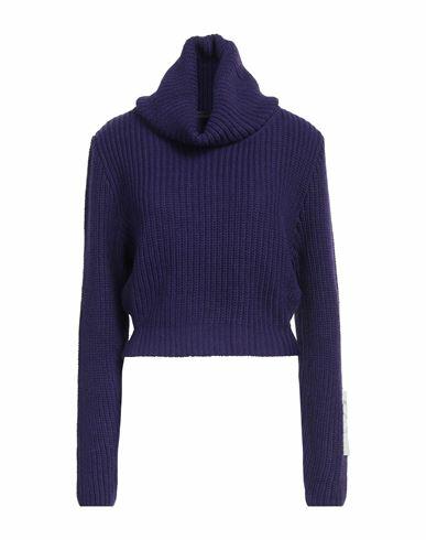 Hinnominate Woman Turtleneck Purple Acrylic, Polyester Cover