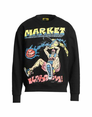 Market Slam Dunk Sketch Crewneck Sweatshirt Man Sweatshirt Black Cotton Cover