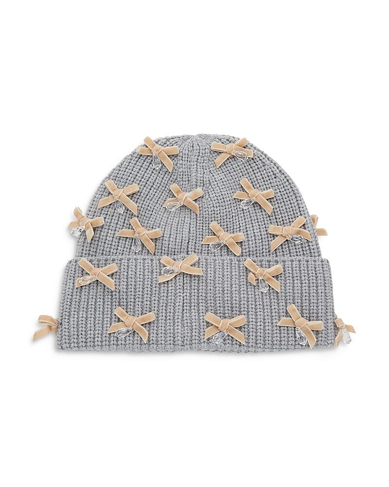 Lele Sadoughi Bow Embellished Beanie Cover