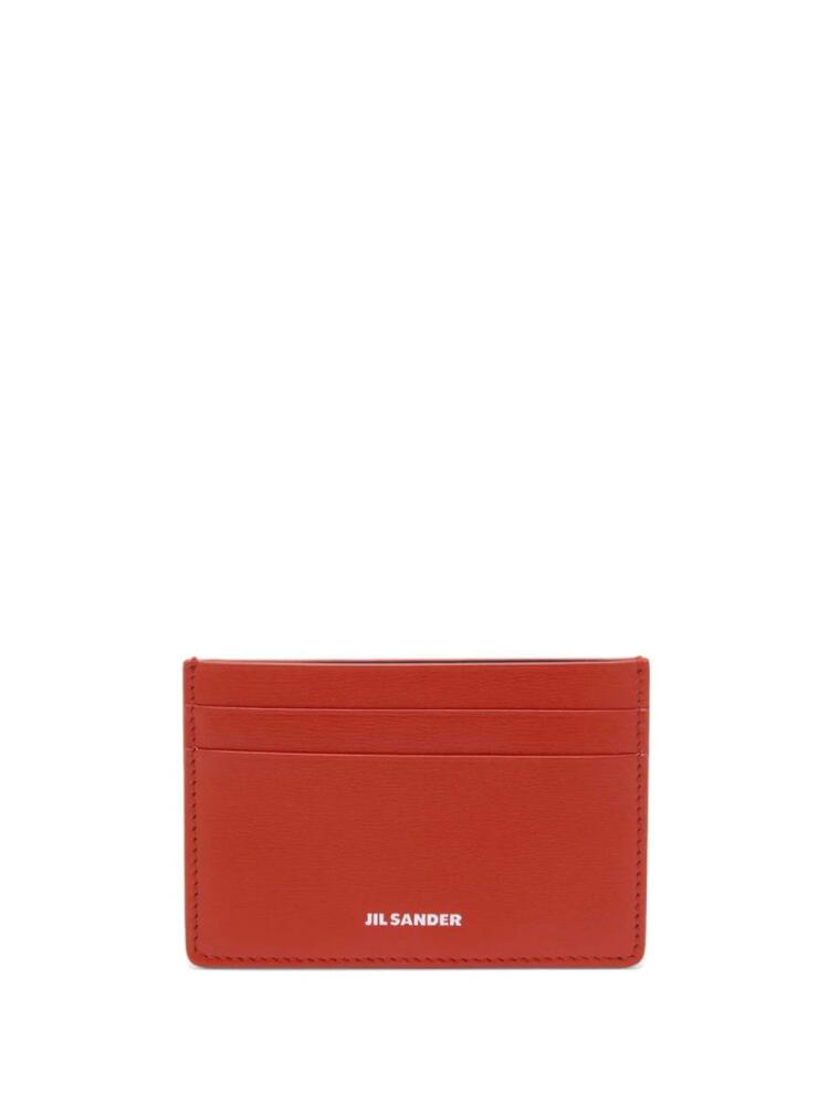 Jil Sander calf leather card holder - Red Cover