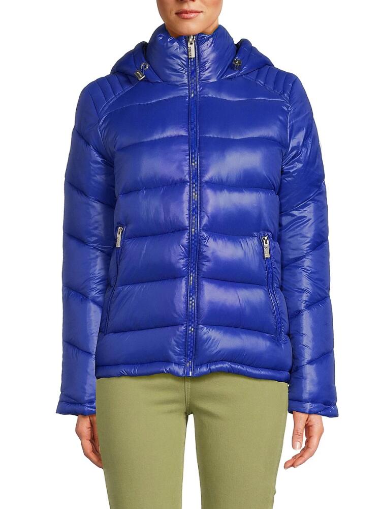 Guess Women's Hooded Puffer Jacket - Indigo Cover