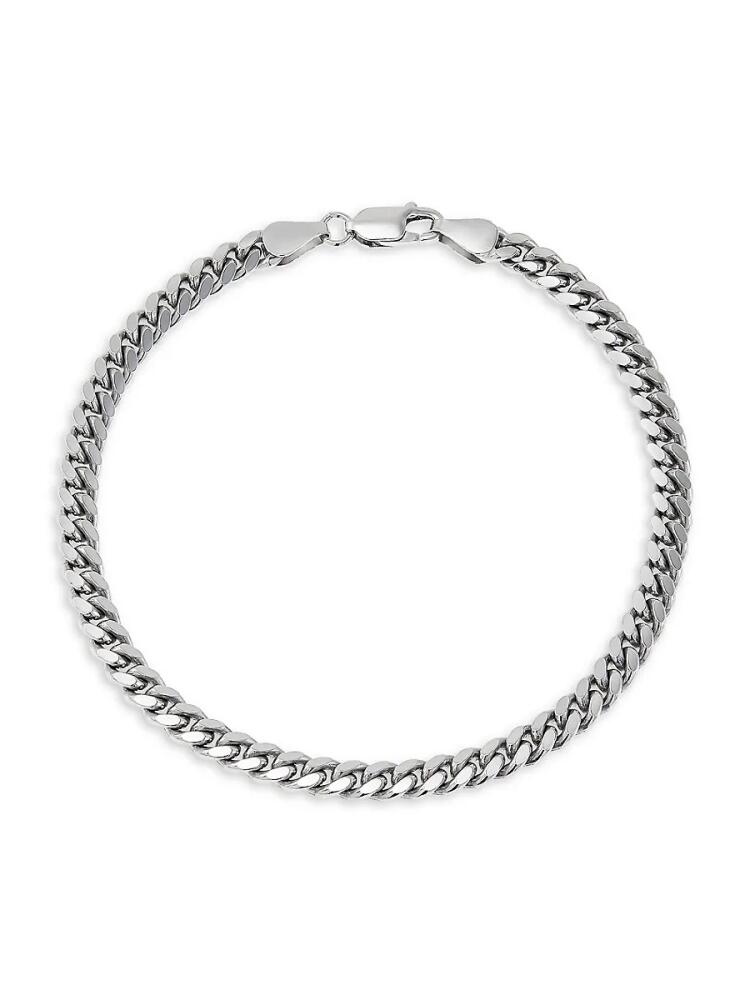 Saks Fifth Avenue Made in Italy Men's Sterling Silver Cuban Chain Bracelet Cover